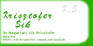 krisztofer sik business card